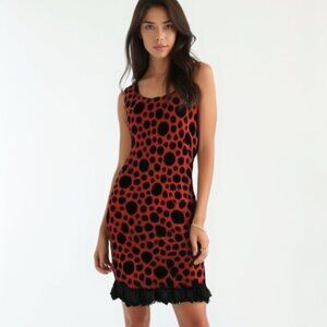 Veeko Polka Dot Velour Sexy Dress S